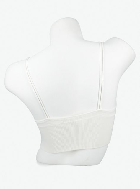 Bralette Top con Tirantes Finos Sólido-1