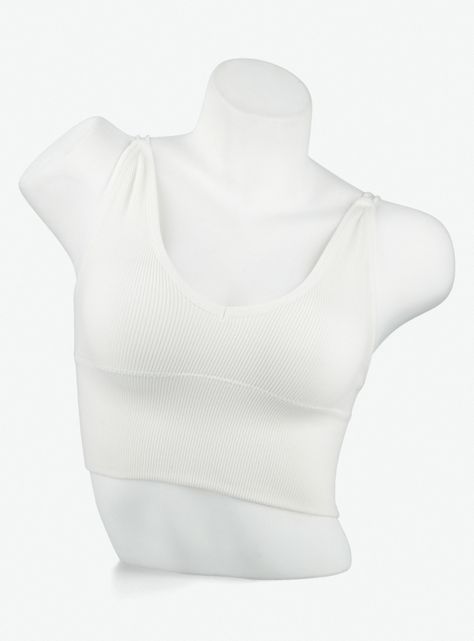 Bralette Top con Tirantes Finos Sólido-0