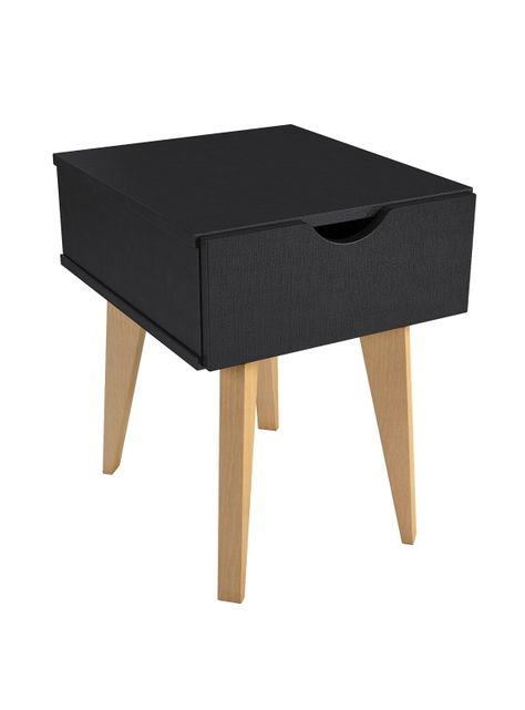 Velador Nordic con Cajón Negro-0