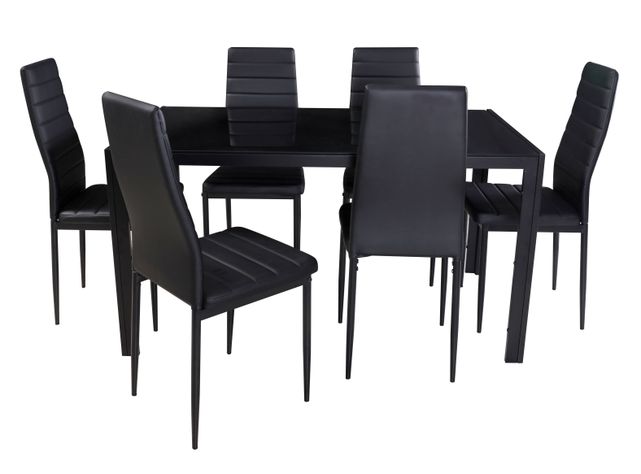 Juego de Comedor Black + 6 Sillas-1