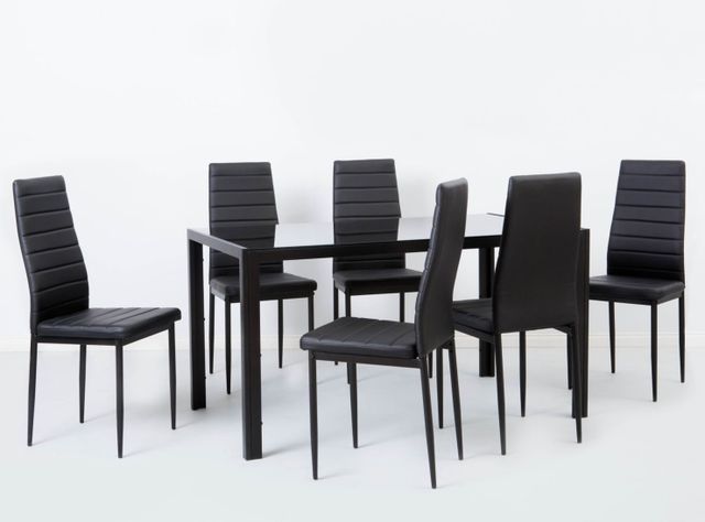 Juego de Comedor Black + 6 Sillas-7