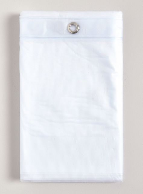 Forro de Baño 180 x 180 cm Blanco Transparente-1