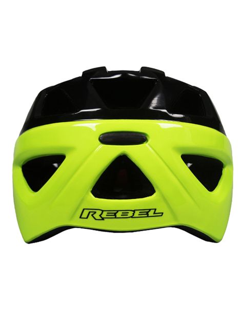 Casco Rebel Negro Verde 16 Ventilaciones-2