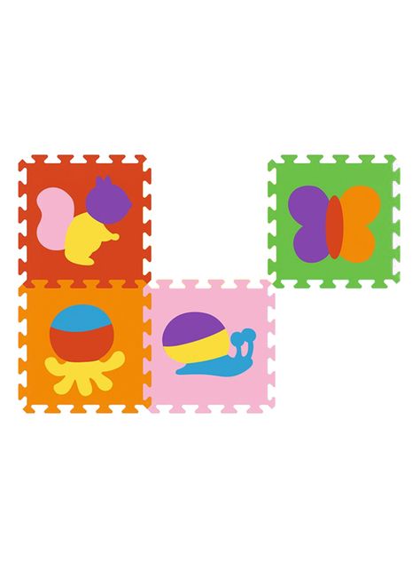 Alfombra de Juego Puzzle de Goma Eva 10 Piezas Animales-1