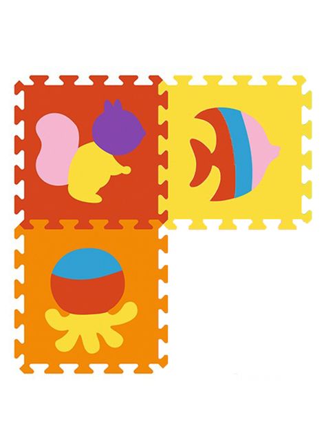 Alfombra de Juego Puzzle de Goma Eva 10 Piezas Animales-2