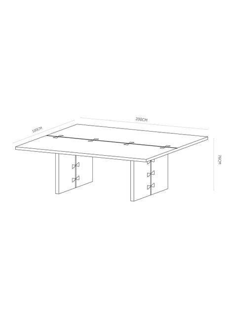 Mesa de Comedor Ribbon 200 x 100 cm-2