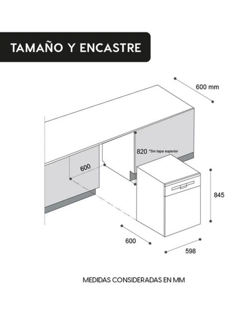 Lavavajillas Frontal 12 Cubiertos Active Free Standing 60 cm 14580-1