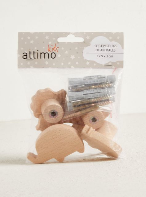 Set de 4 Ganchos Infantil Animales-2