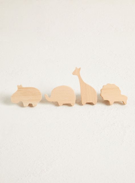 Set de 4 Ganchos Infantil Animales-0