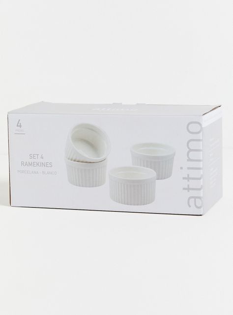 Set 4 Ramekines Blanco 10 cm-3