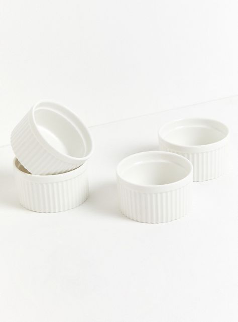 Set 4 Ramekines Blanco 10 cm-0