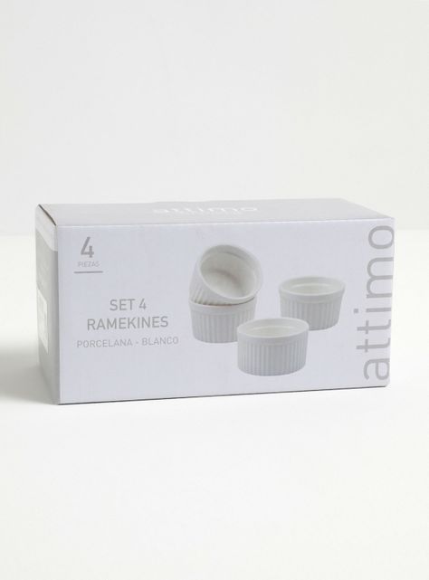 Set 4 Ramekines Blanco 8 cm-4