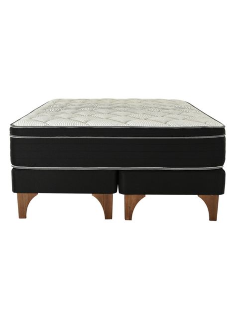 Cama Europea Negra Ten Base Dividida 2 Plazas-1