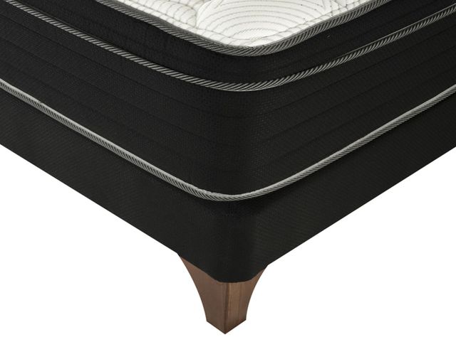 Cama Europea Ten Negro 2 Plazas Base Dividida + Respaldo Grafito-2