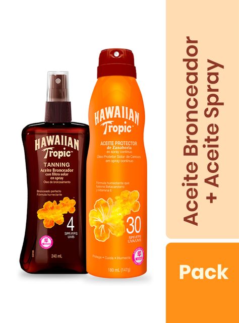 Pack Aceite Bronceador SFP4 240 ml + Spray Carrot SPF 30 240 ml-1