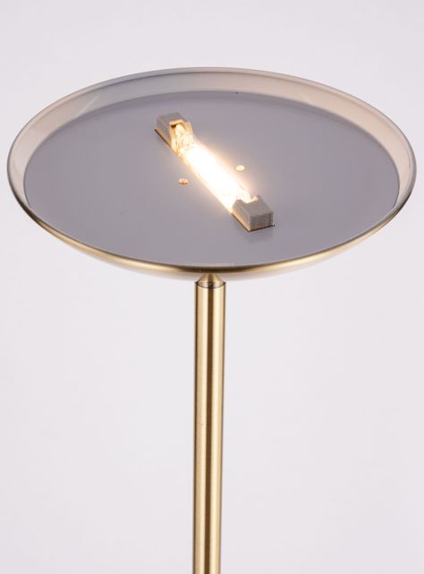 Lámpara Pie Led Antorcha Bronce-2