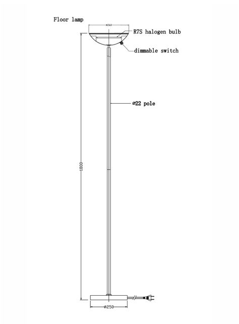 Lámpara Pie Led Antorcha Bronce-1