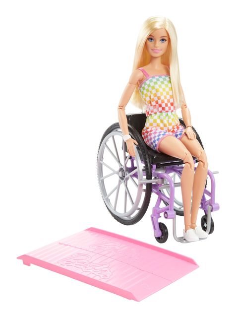 Muñeca Fashionista Silla de Ruedas Morada-1