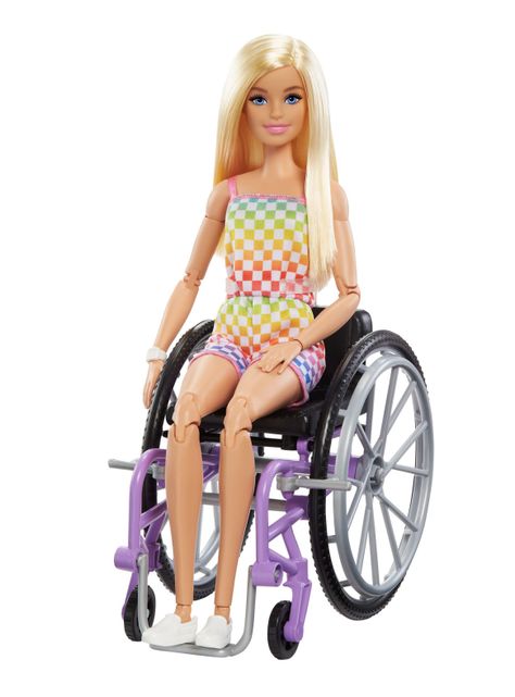 Muñeca Fashionista Silla de Ruedas Morada-0
