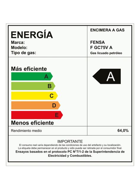 Encimera a Gas F GC75V A-5