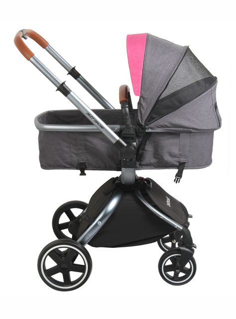 Coche Travel System Deluxe 360° Rosado Bebesit-1