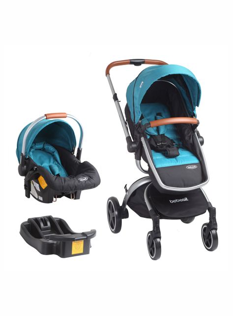 Coche Travel System Deluxe 360° Verde Bebesit-0
