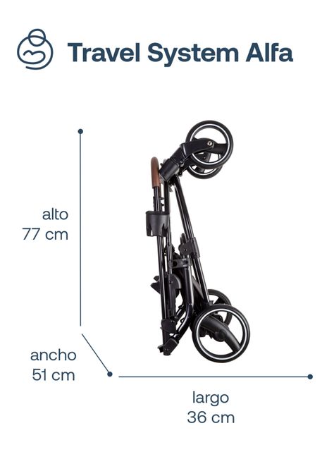 Coche Travel System Alfa SX Negro Bebesit-1
