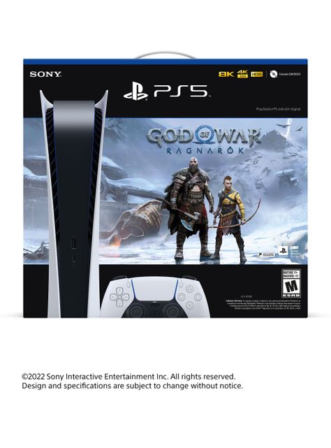 Consola PS5 Digital + Juego God of War Ragnarok-1