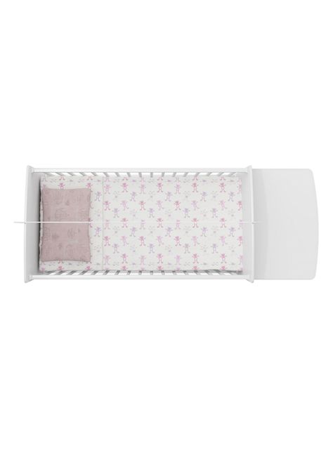 Cuna con Mudador Bambini Rosado-3