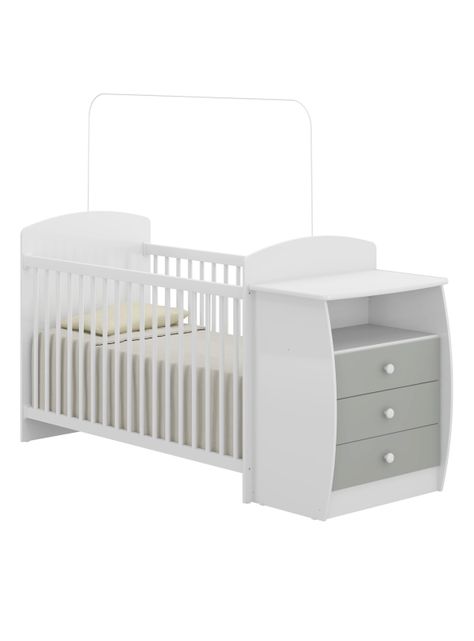 Cuna con Mudador Bambini Gris-0