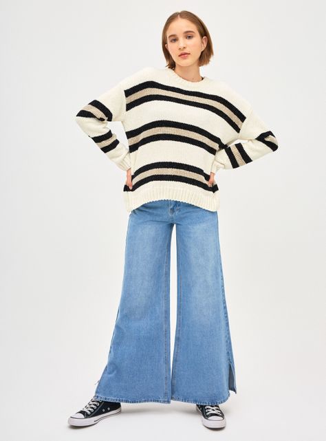 Sweater Chenille Color Block-3