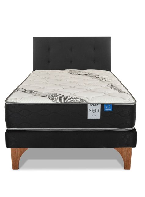 Cama Europea One 1.5 Plazas + Respaldo Royal-1