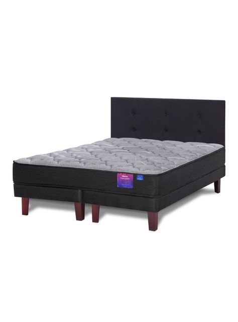 Cama Europea Therapedic Plus 2 Plazas Base Dividida + Respaldo Royal-0