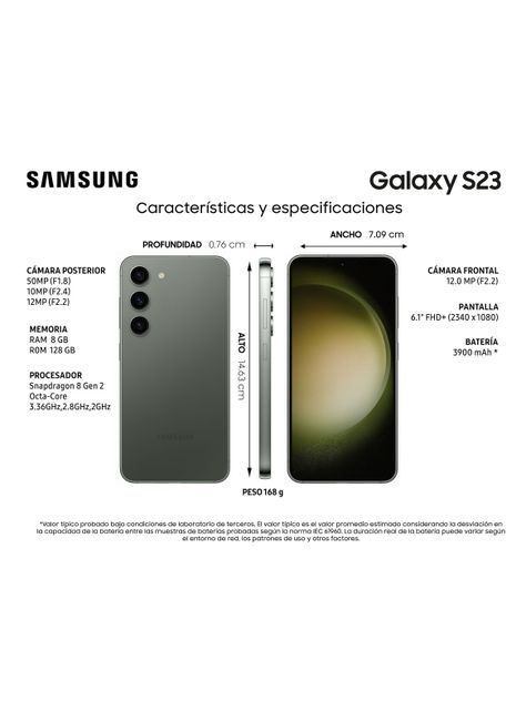 Smartphone Galaxy S23 256GB 6.1" Green Liberado-4