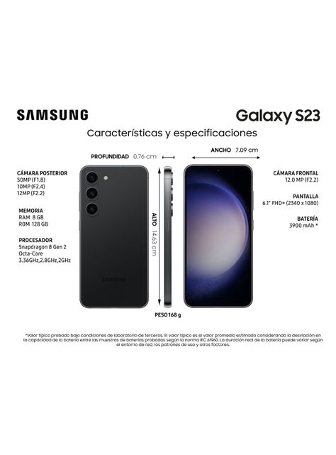 Smartphone Galaxy S23 256GB 6.1" Phantom Black Liberado-4