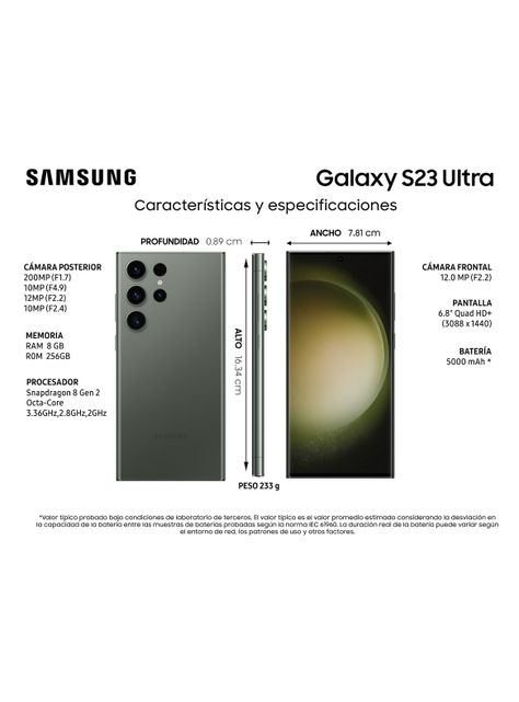 Smartphone Galaxy S23 Ultra 512GB 6.8" Green Liberado-4