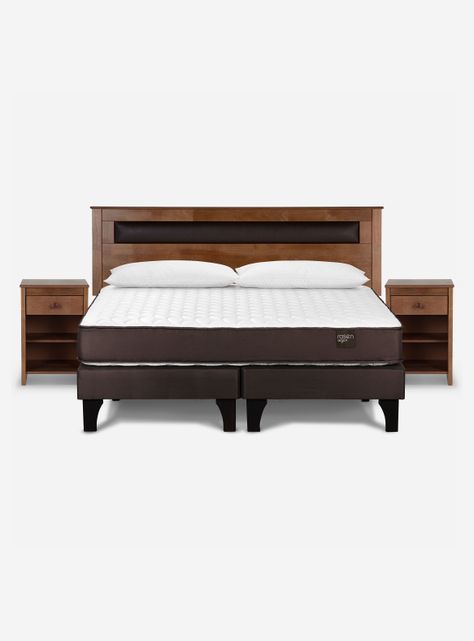 Cama Europea Ergo T King + Set Muebles Ferrara + Almohada-0