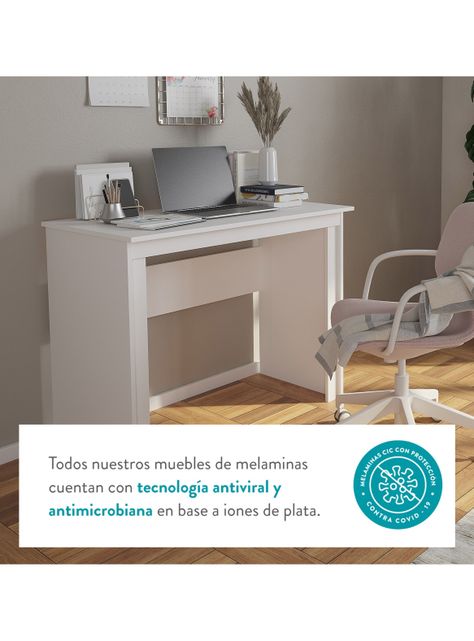 Escritorio Milan 2 Cajones Blanco-4
