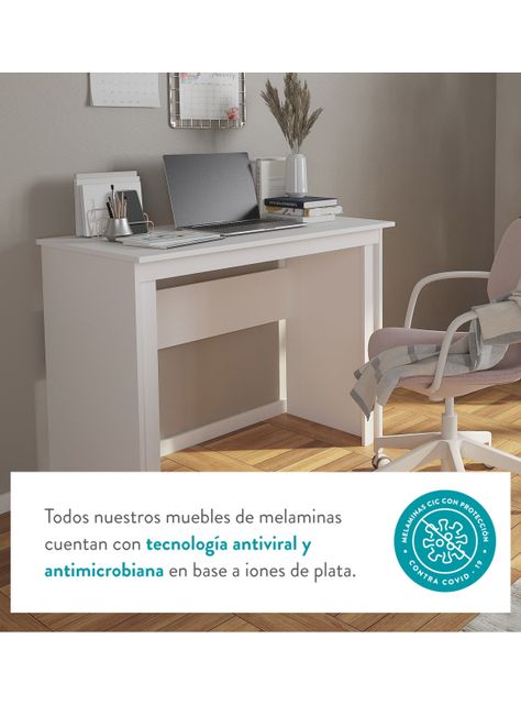 Escritorio Esquinero Palermo 1 Cajón 1 Puerta Blanco-4