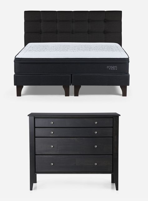 Cama Europea Tempo King + Set de Muebles Issey-2