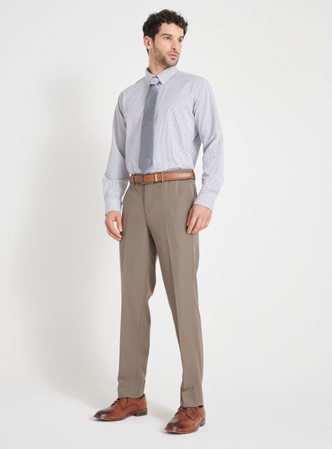 Pantalón de Vestir Lana Poliéster Regular Fit-4
