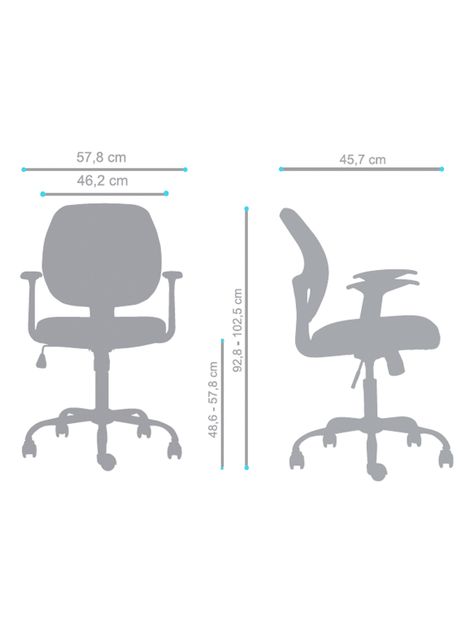 Silla One Sit de Escritorio Genova Reclinable Negro-1