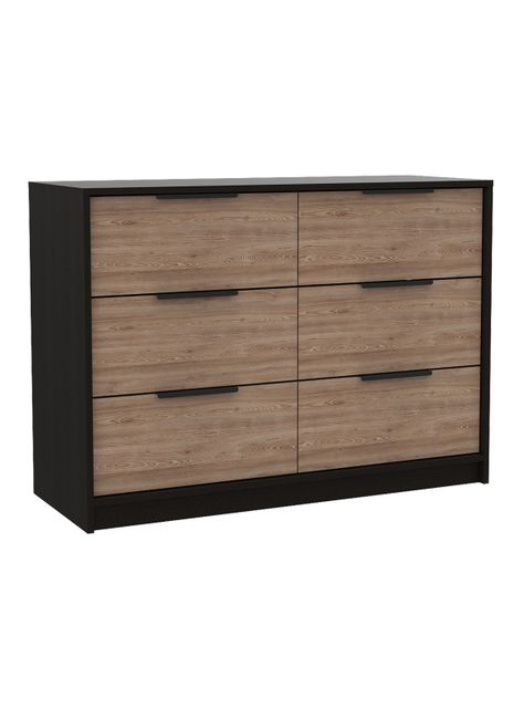 Cómoda Kaia 4 Cajones y 2 Puertas Wengue-Miel-2