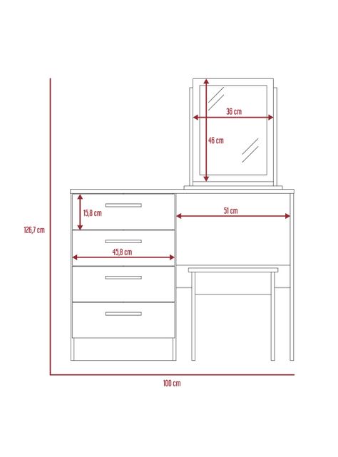 Mueble de Tocador Kaia Miel-Blanco-1