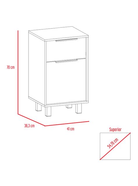 Velador Kaia Z-41 1 Cajón 1 Puerta-1