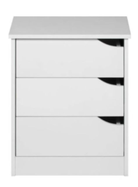 Velador 3 Cajones Compaq Blanco+F21-0