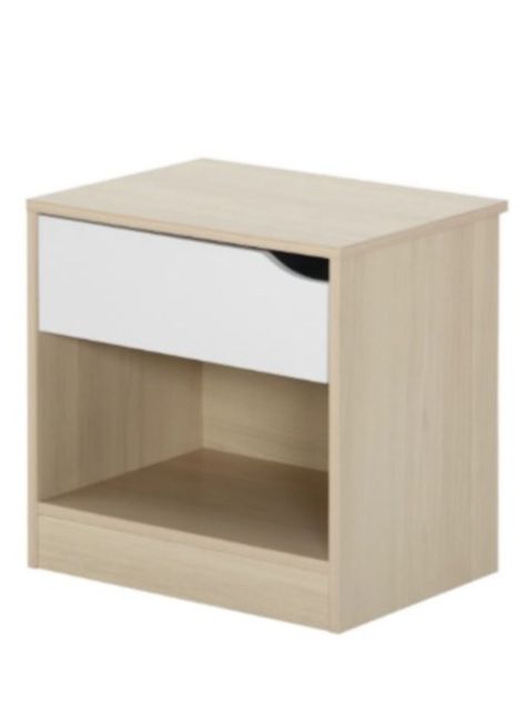 Velador 1 Cajón Compaq Blanc-2
