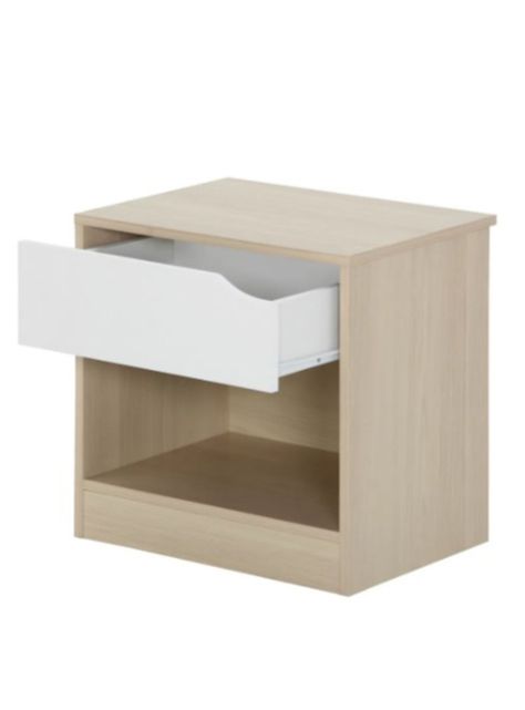 Velador 1 Cajón Compaq Blanc-3
