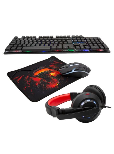 Kit 4 en 1 Crew Insertion Headset + Mouse + Teclado + Mousepad-2