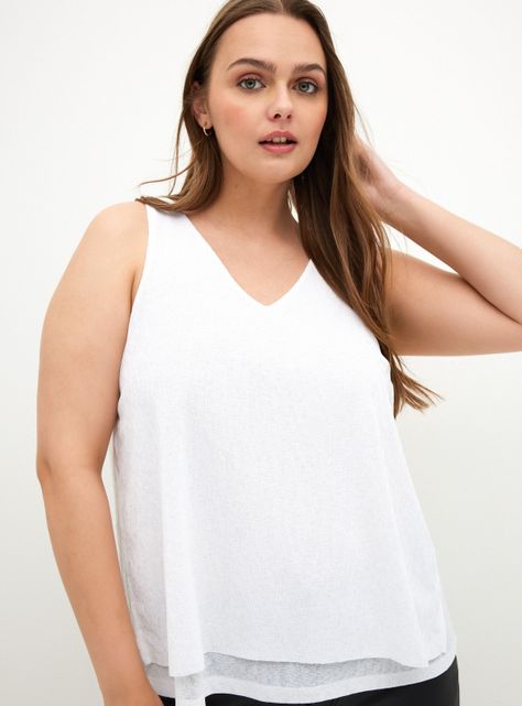 Blusa Doble Capa Texturada Escote V-6